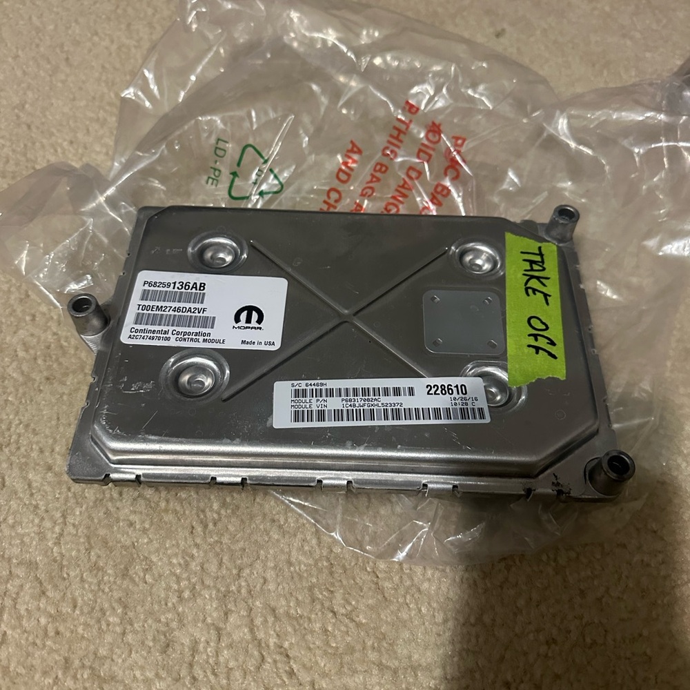 New 68317082AC | 2017 JEEP WRANGLER 3.6L ECM ENGINE COMPUTER PCM ECU PROGRAMMED